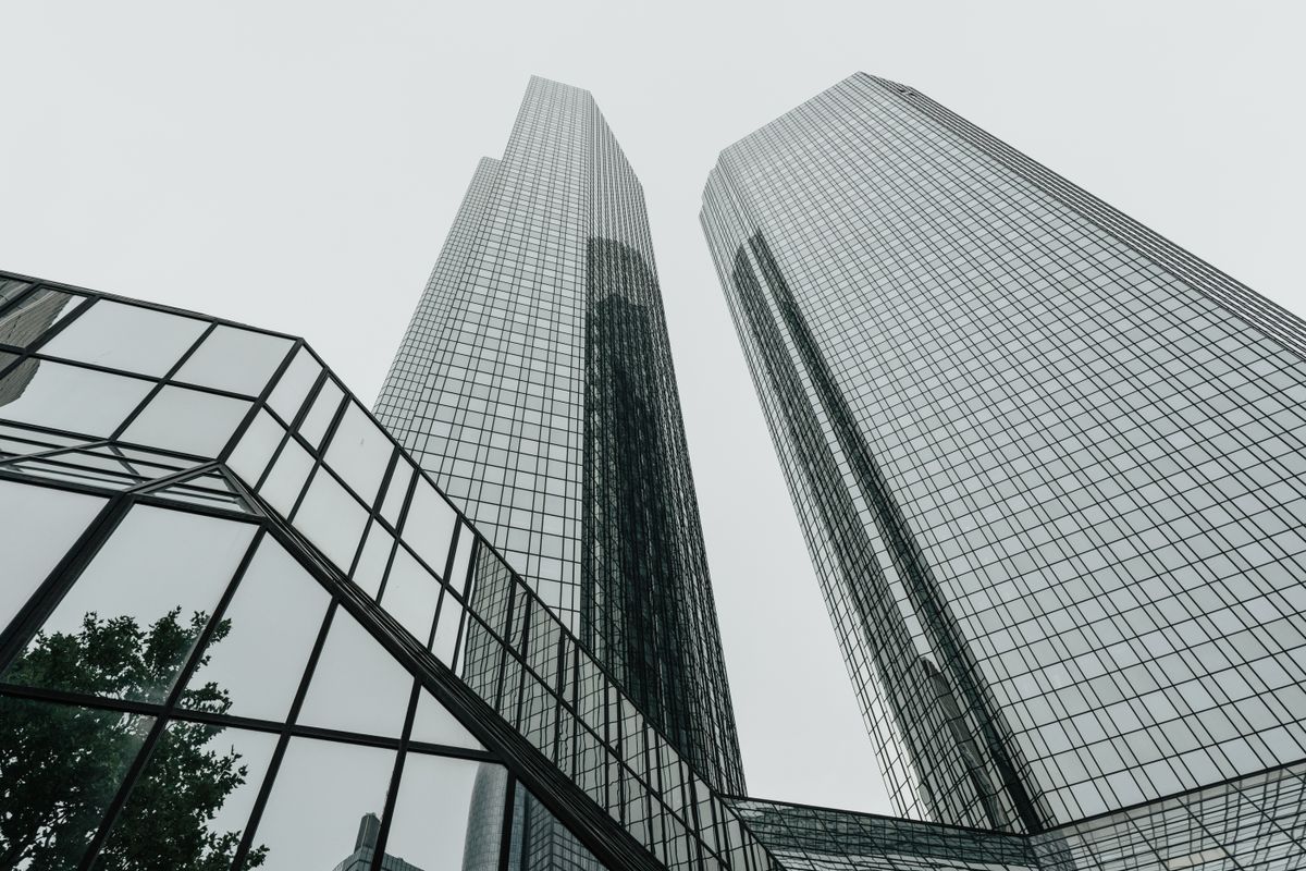 Commercial office towers skyline