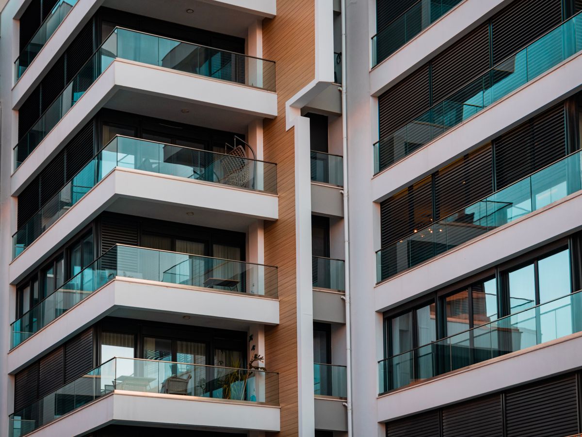 Modern residential apartment building